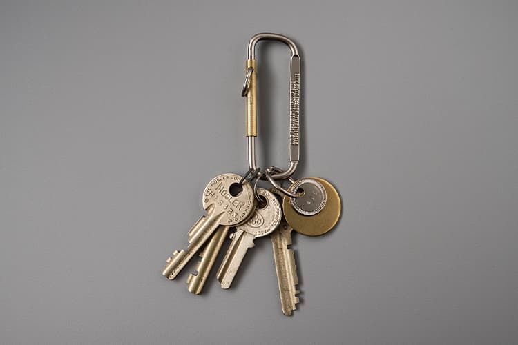 CANDY DESIGN & WORKS Kendrick CK18 Key Ring Brass Carabiner Key Holder