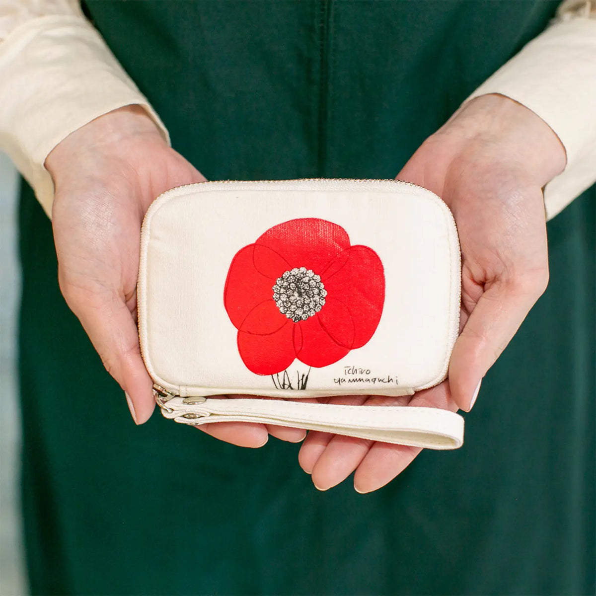 Hobonichi Drawer Pouch Pocket – “HANA/AKA” by Ichiro Yamaguchi