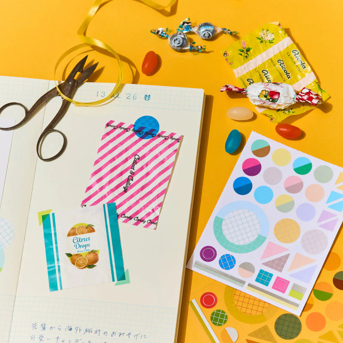 Hobonichi collect & collage Decorative Stickers DECO Masking Film 2 Sheets