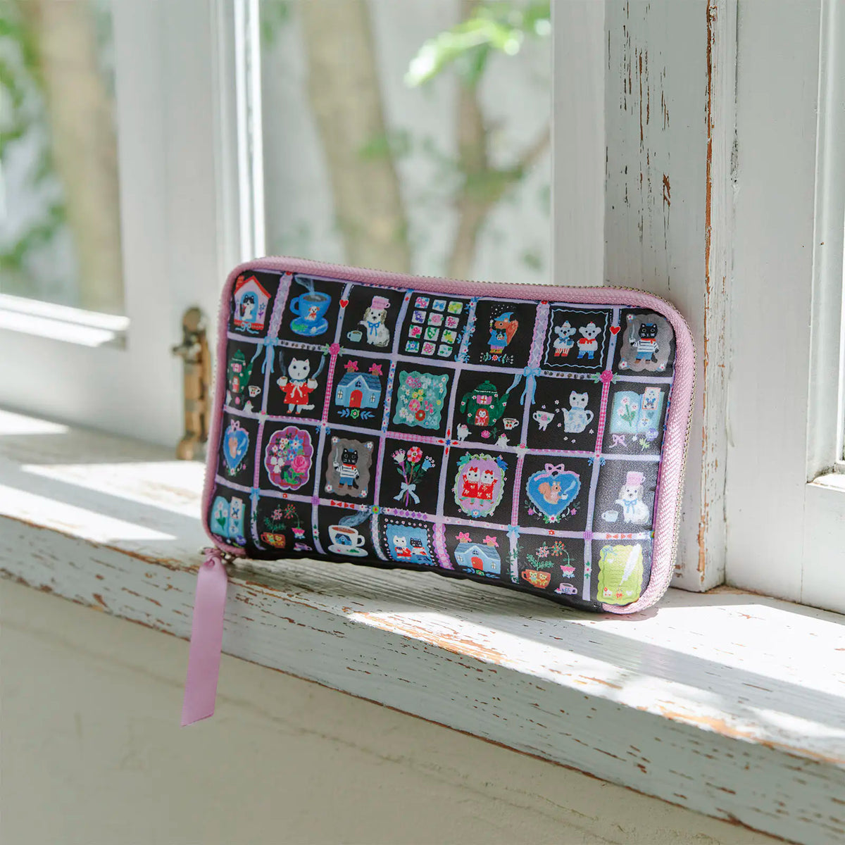 Hobonichi Techo Yumi Kitagishi “Coffee Together” Large Sister Drawer Pouch
