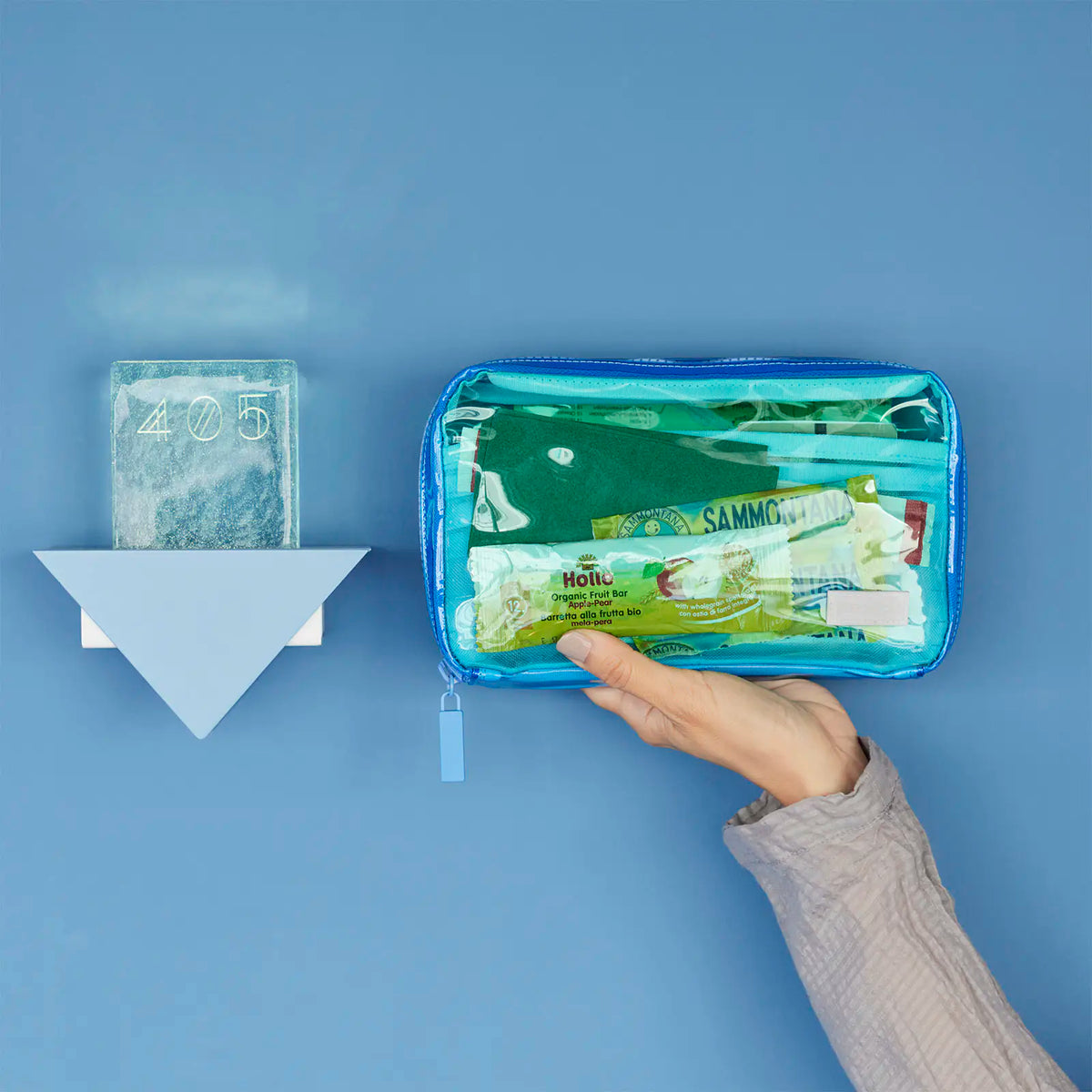 Hobonichi Drawer Pouch Ane Transparent Mix Blue Organizer Pouch