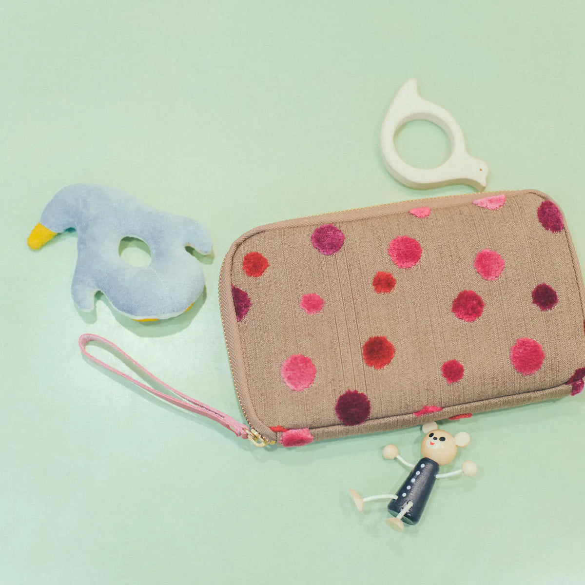 Hobonichi Techo Drawer Pouch Ane “Pink Sparkle” Organizer Pouch