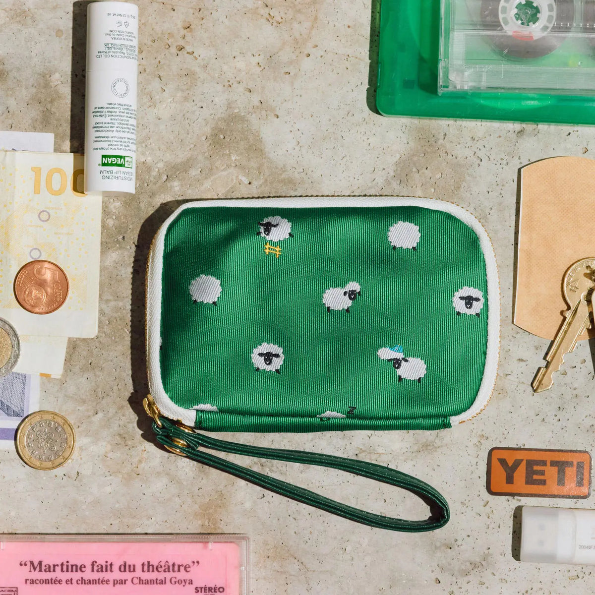 Hobonichi Techo Drawer Pouch Pocket “Sheep Sheep Sheep” Mini Organizer Pouch