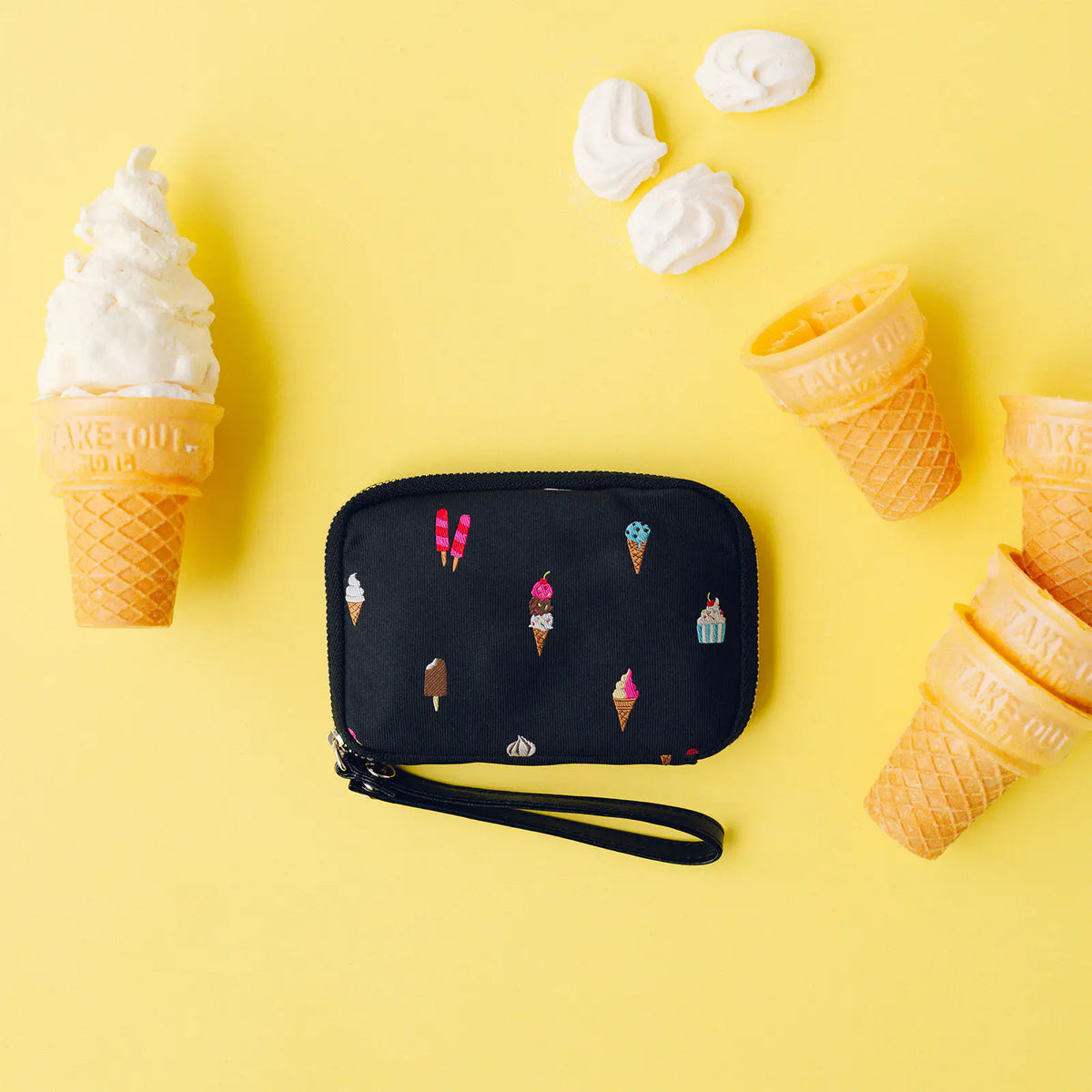 Hobonichi Techo Drawer Pouch Pocket “Happy Ice Cream” Mini Organizer Pouch