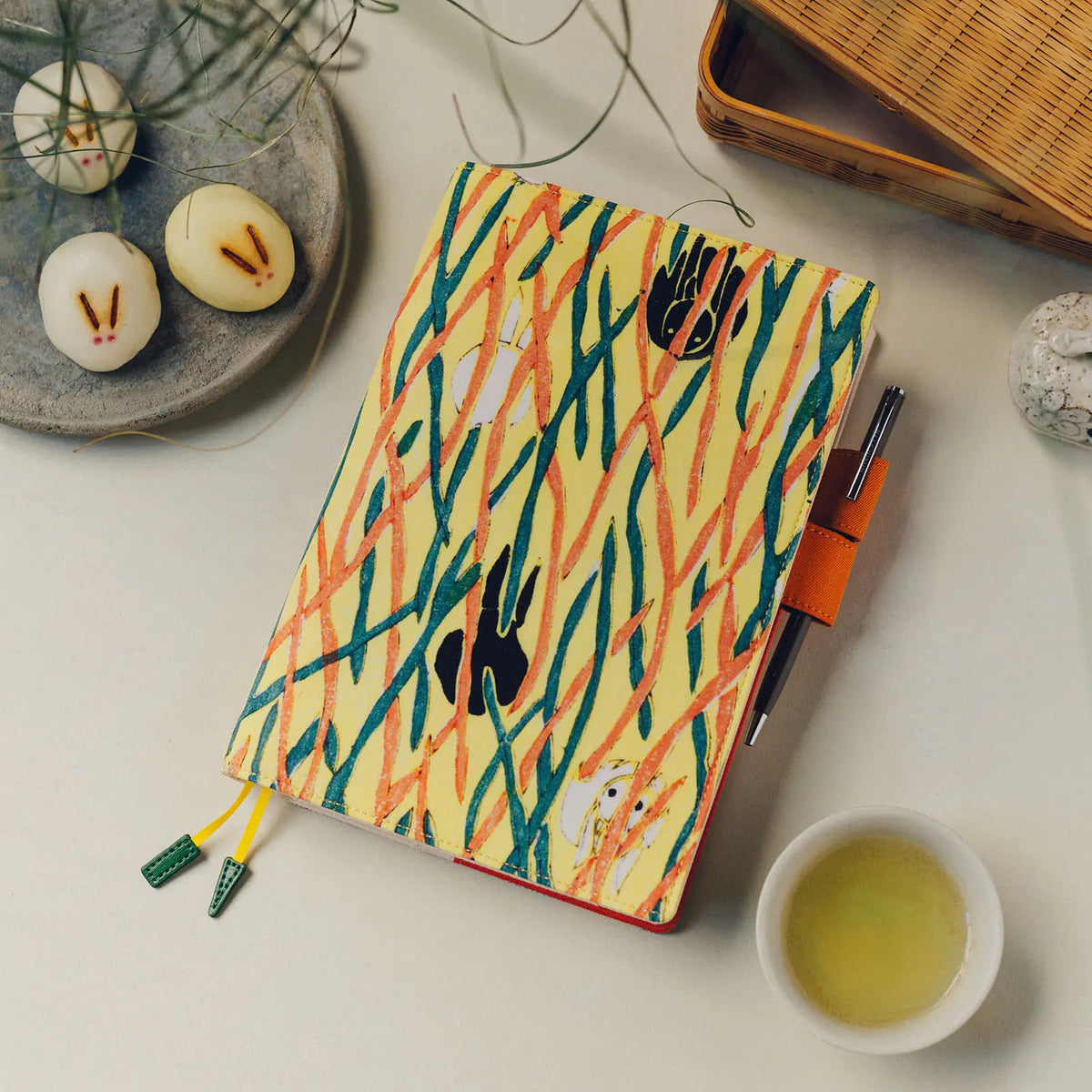 Hobonichi Techo UNSODO Bijutsu Kai Wild Rabbits Planner Cover A5 2027