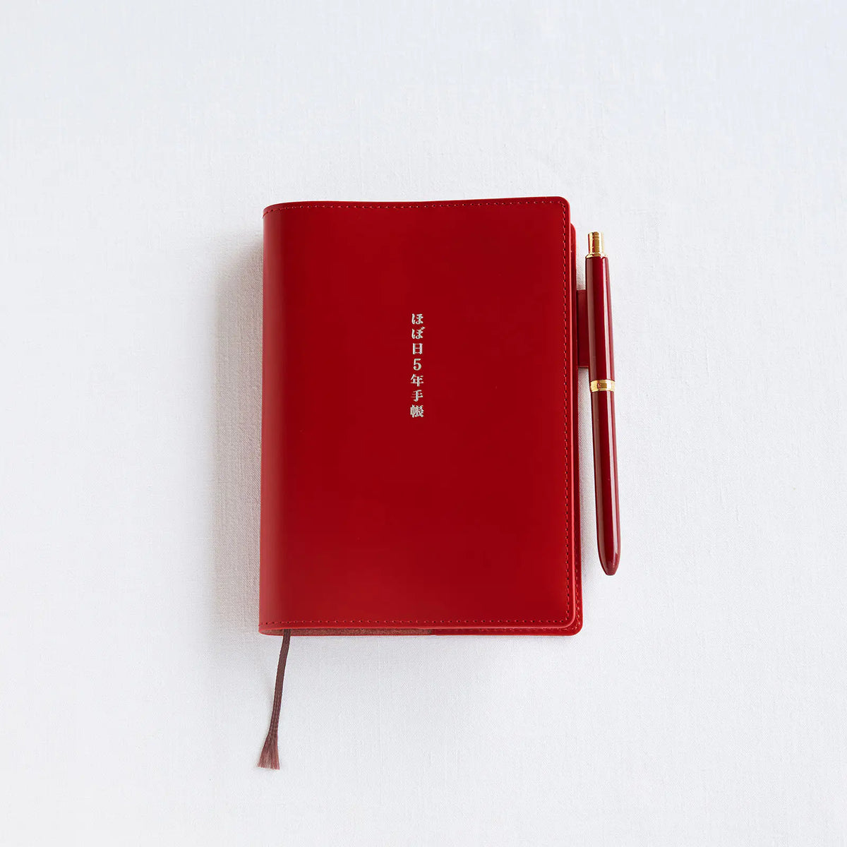 Hobonichi Techo 5-Year Diary Cover Red Leather A6