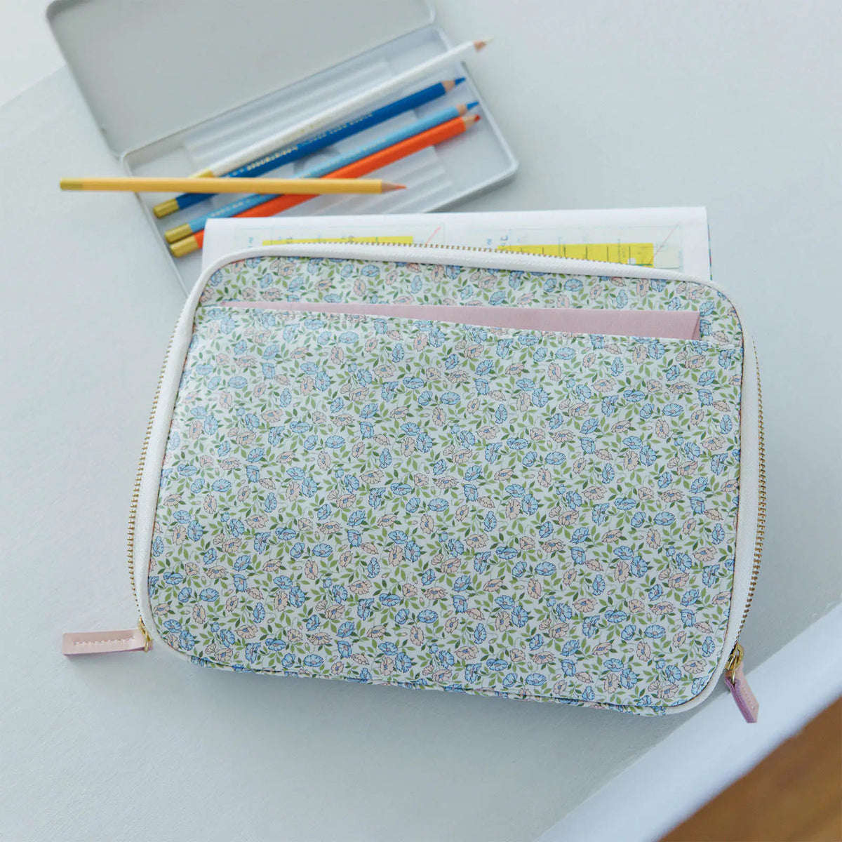 Hobonichi LIBERTY FABRICS “Sasha Kiora” Large Drawer Pouch