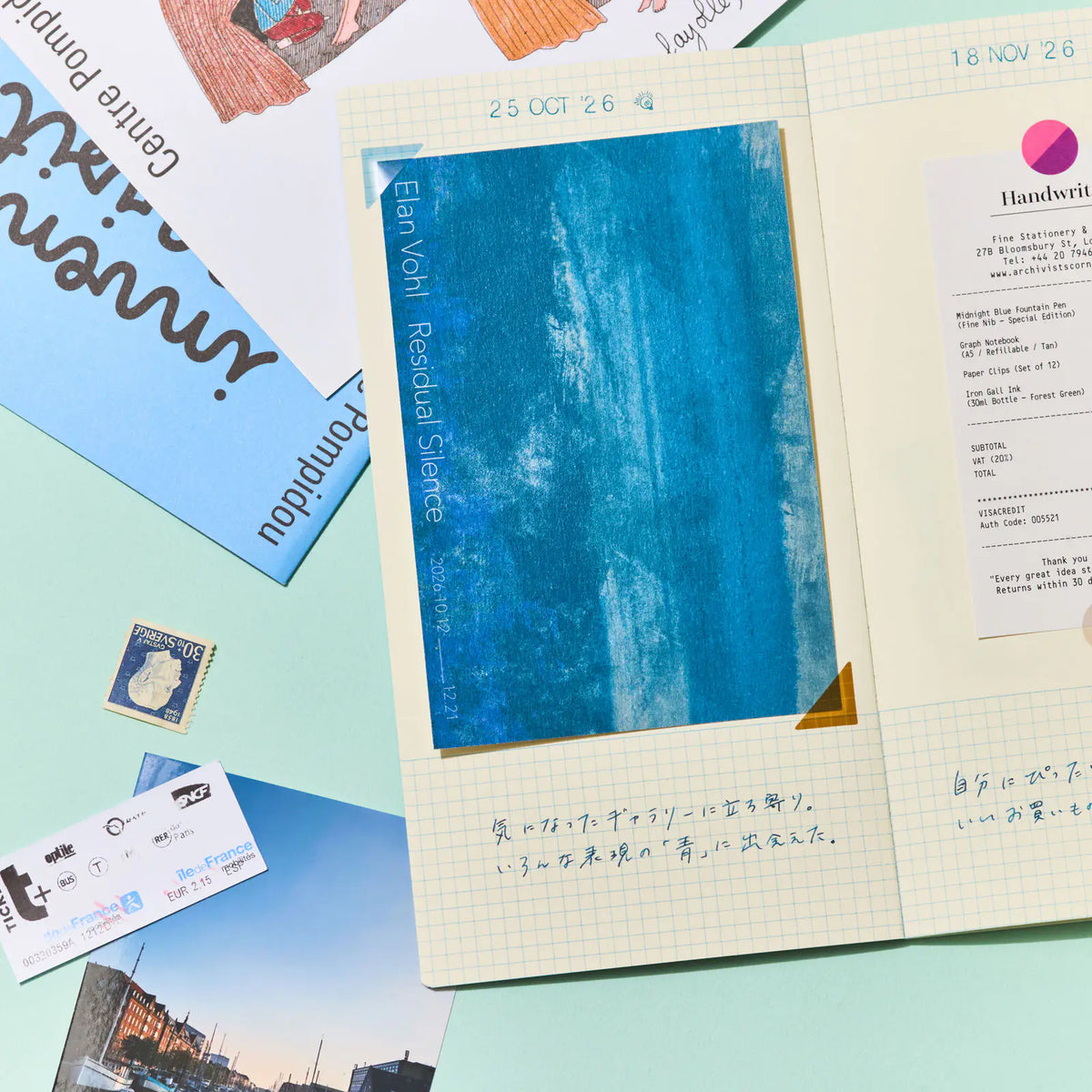Hobonichi collect & collage Scrapbook Notebook 48 Pages 3.7mm Grid