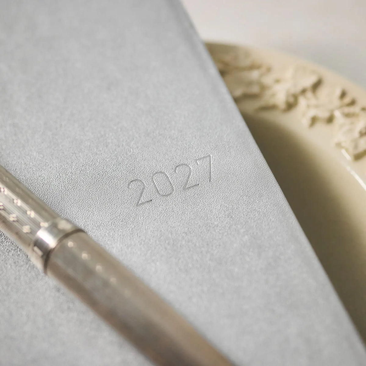 Hobonichi Techo Weeks 2027 Fine Classic “Noble Silver” Leather Planner