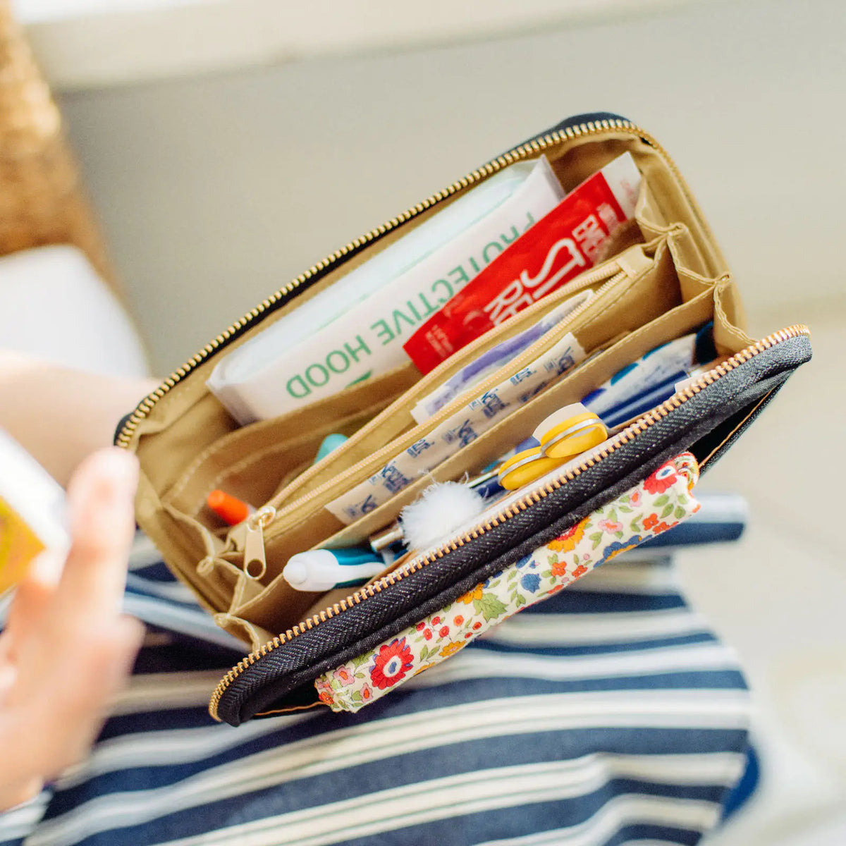 Hobonichi Techo Drawer Pouch Ane “Black” Organizer Pouch