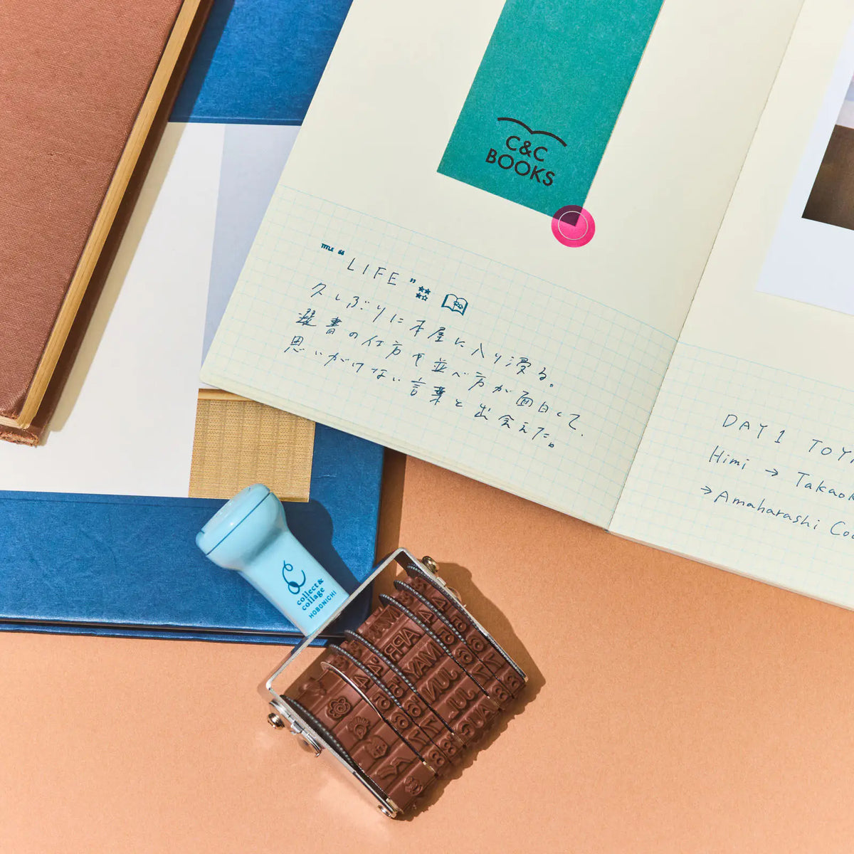 Hobonichi collect & collage Rotary Stamp Daily Memory Log Date Icons