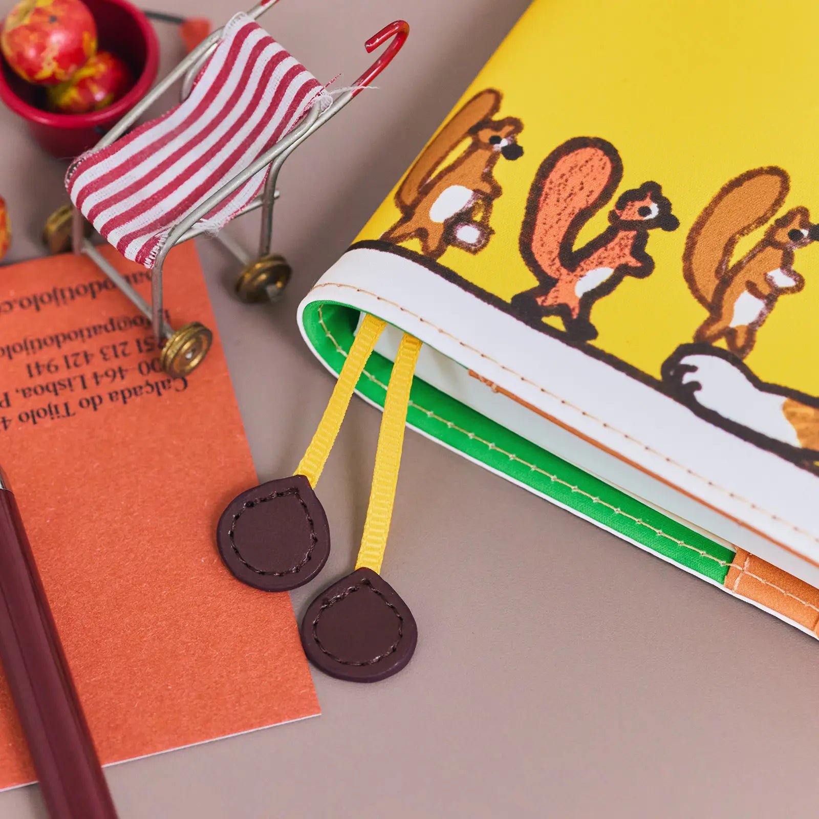 Hobonichi Techo A5 100%ORANGE The Squirrels Go Somewhere Planner Cover 2027