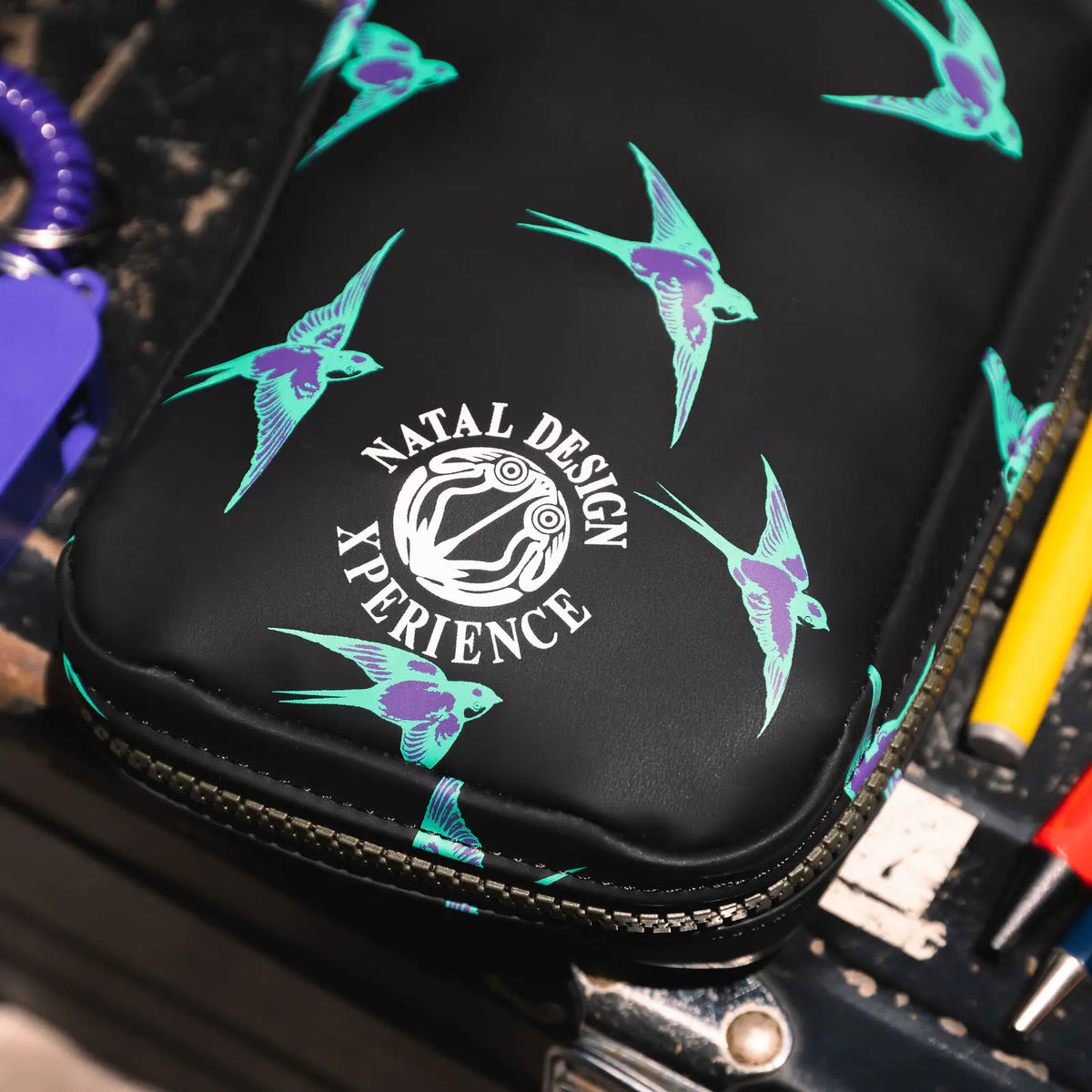 Hobonichi Techo 2027 NATAL DESIGN LUCKY SWALLOW Small Drawer Pouch