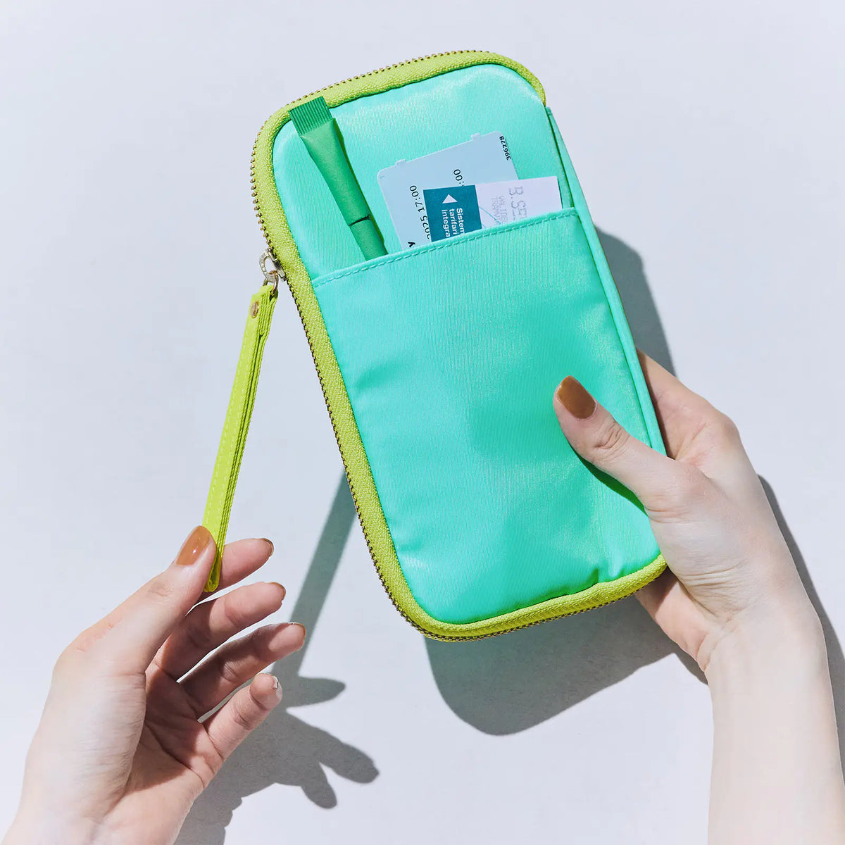 Hobonichi Aqua Lime Small Drawer Pouch