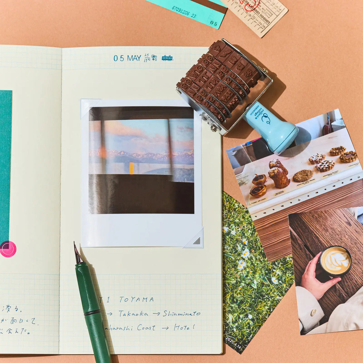 Hobonichi collect & collage Rotary Stamp Daily Memory Log Date Icons