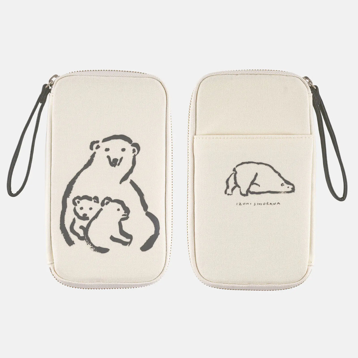 Hobonichi “Polar Bears” Small Drawer Pouch by Izumi Shiokawa