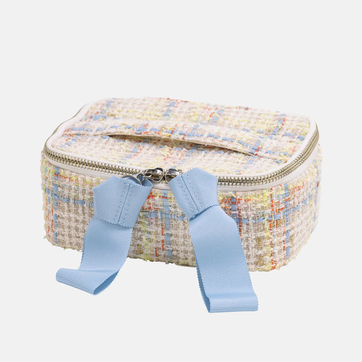 Hobonichi Drawer Pouch Container – Iwate Homespun Sherbet Tweed Organizer Pouch
