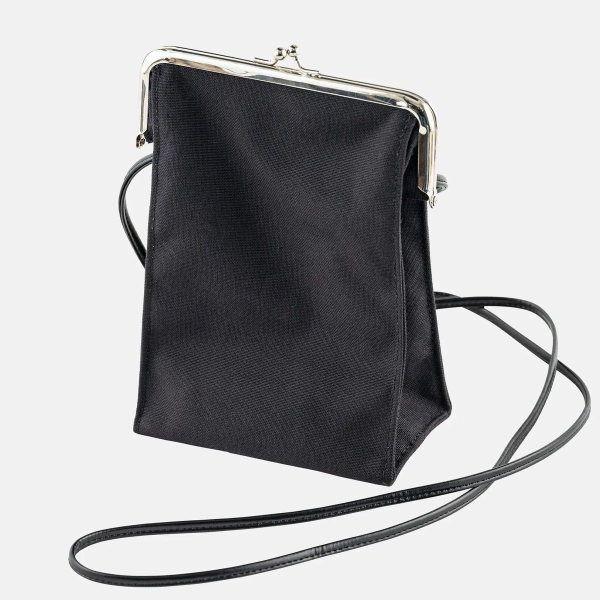 Hobonichi Drawer Pouch Gamaguchi Burabura – Black Cotton Shoulder Pouch