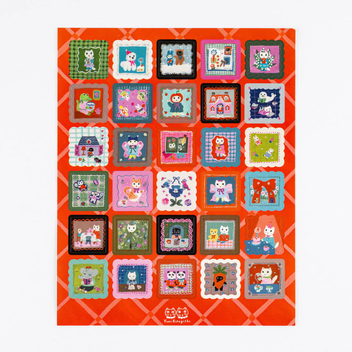Hobonichi Yumi Kitagishi White Cat's Everyday Life Sticker Sheet
