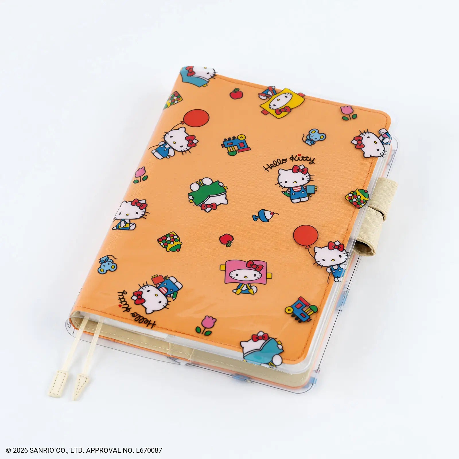 Hobonichi Techo Cousin A5 2027 Hello Kitty Fun Time Cover on Cover