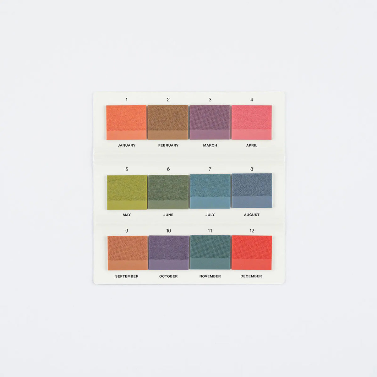 Hobonichi Techo TSUKI no IRO Film Sticky Notes Tile 12 Colors PET