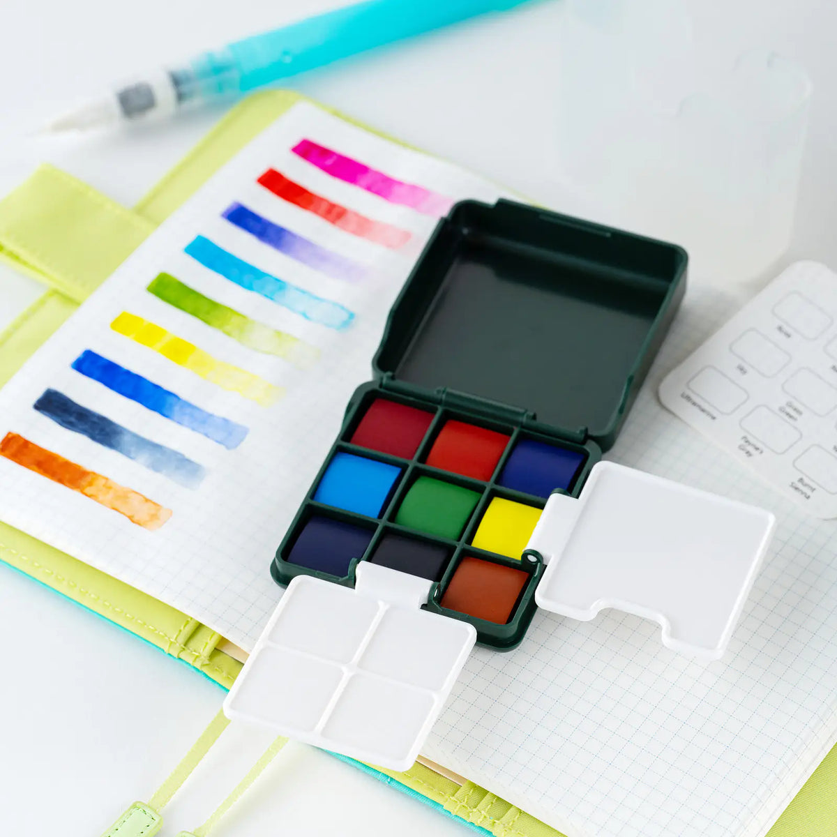 Hobonichi Vic art Aqua Palette Solid Watercolor Set 9 Colors