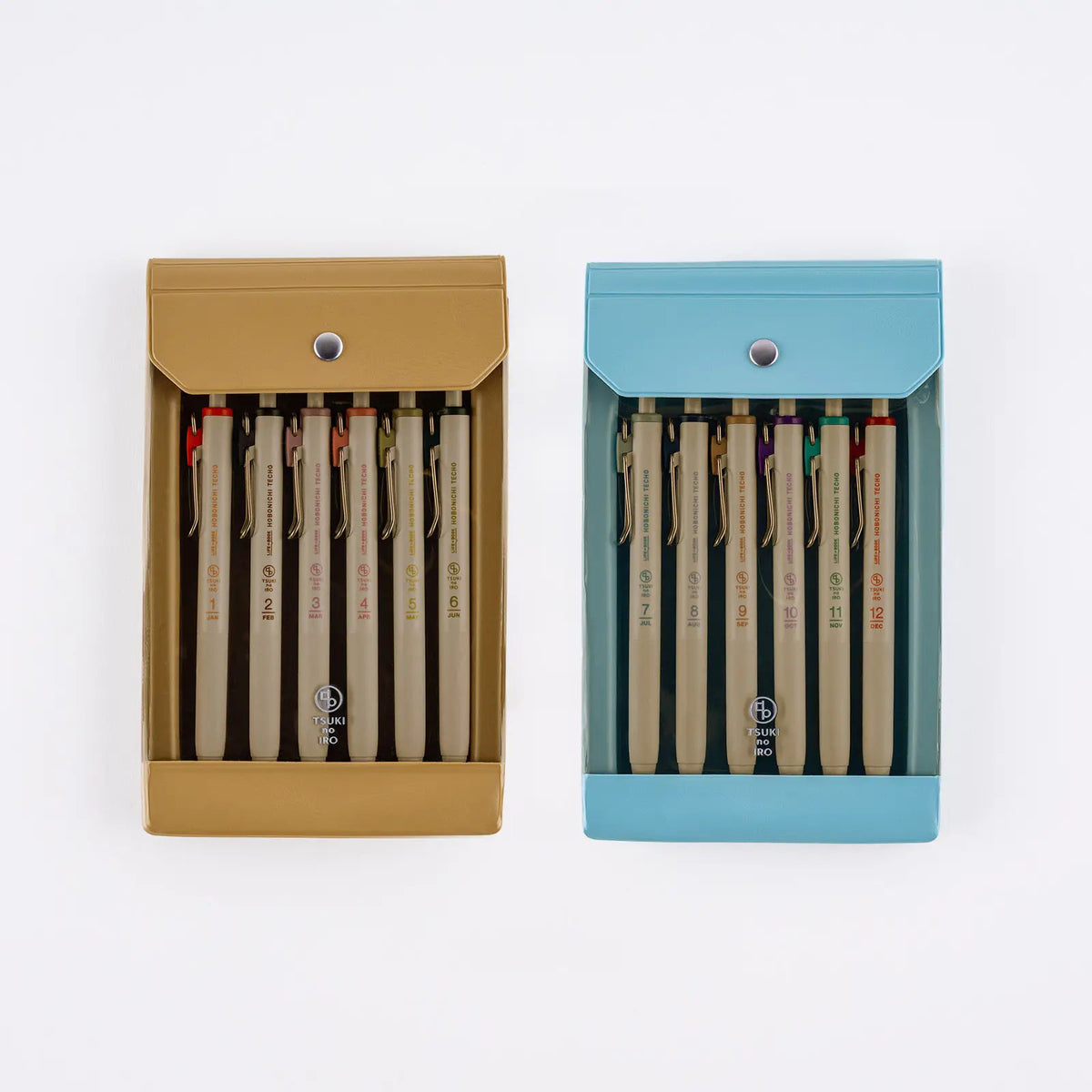 Hobonichi TSUKI no IRO Uni-ball One 0.38mm 6 Pen Set with Case