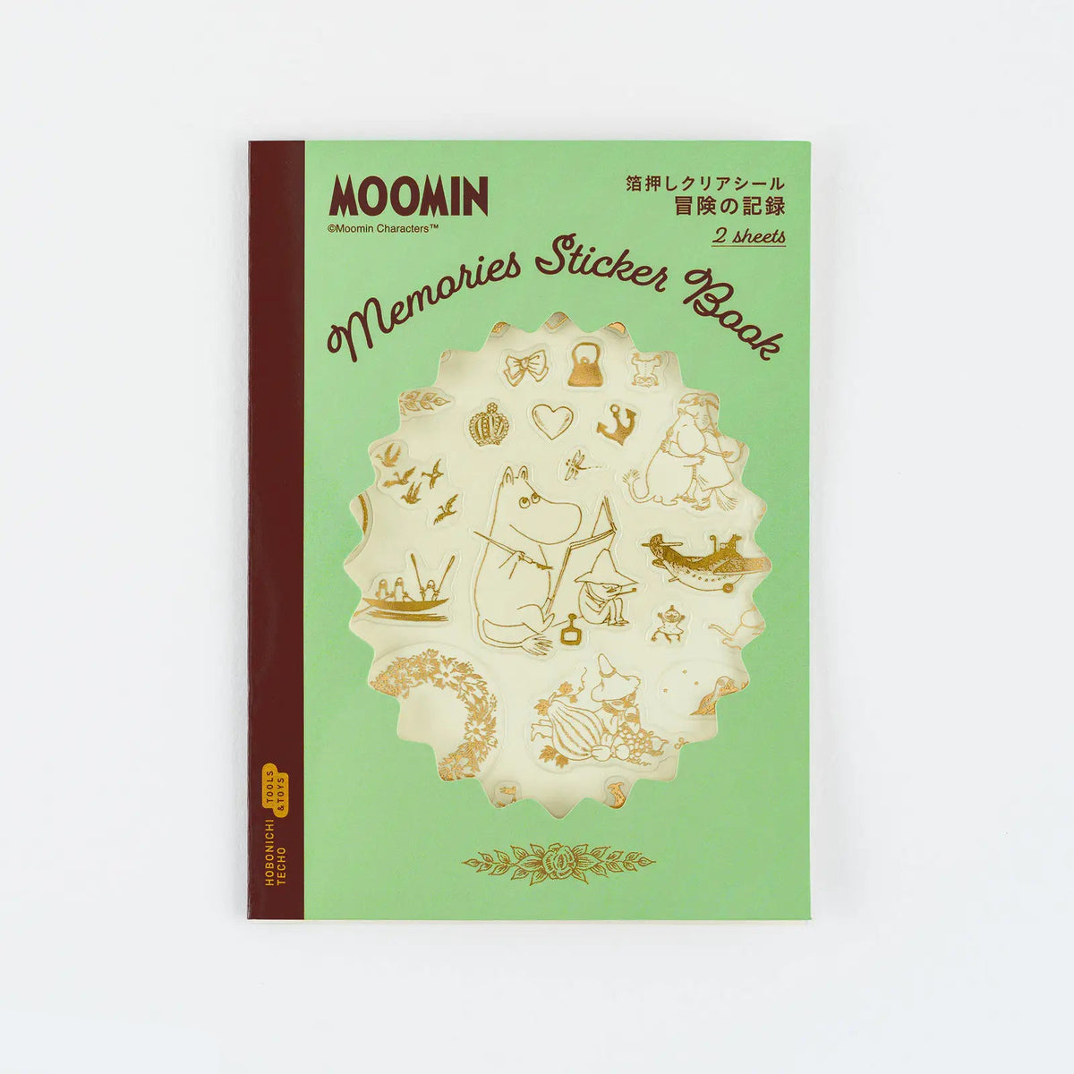 Hobonichi Moomin Gold Foil Clear Stickers Adventure Record