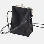 Hobonichi Drawer Pouch Gamaguchi Burabura – Black Cotton Shoulder Pouch