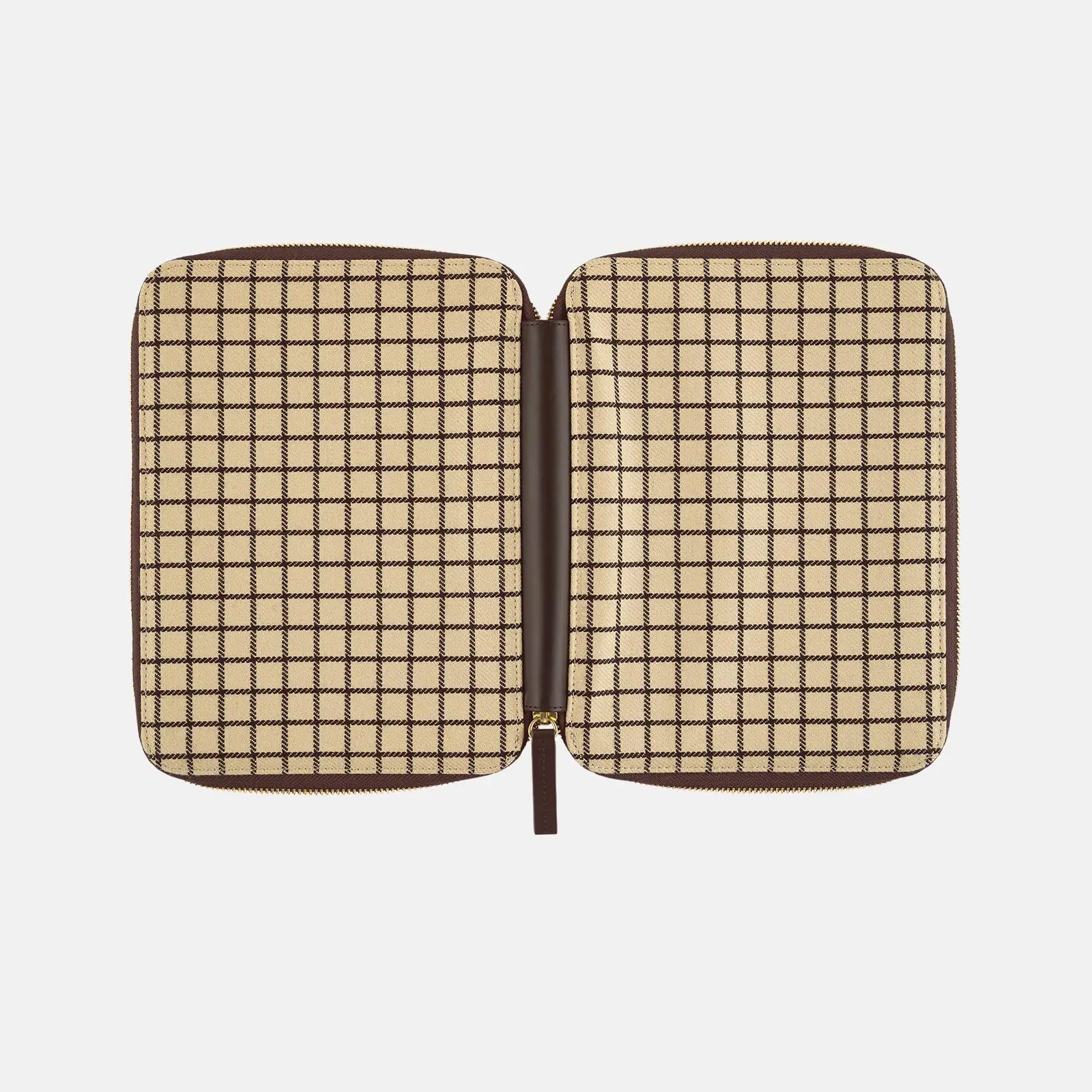 Hobonichi Techo Taito Zip Cafe au Lait Check Planner Cover 2027