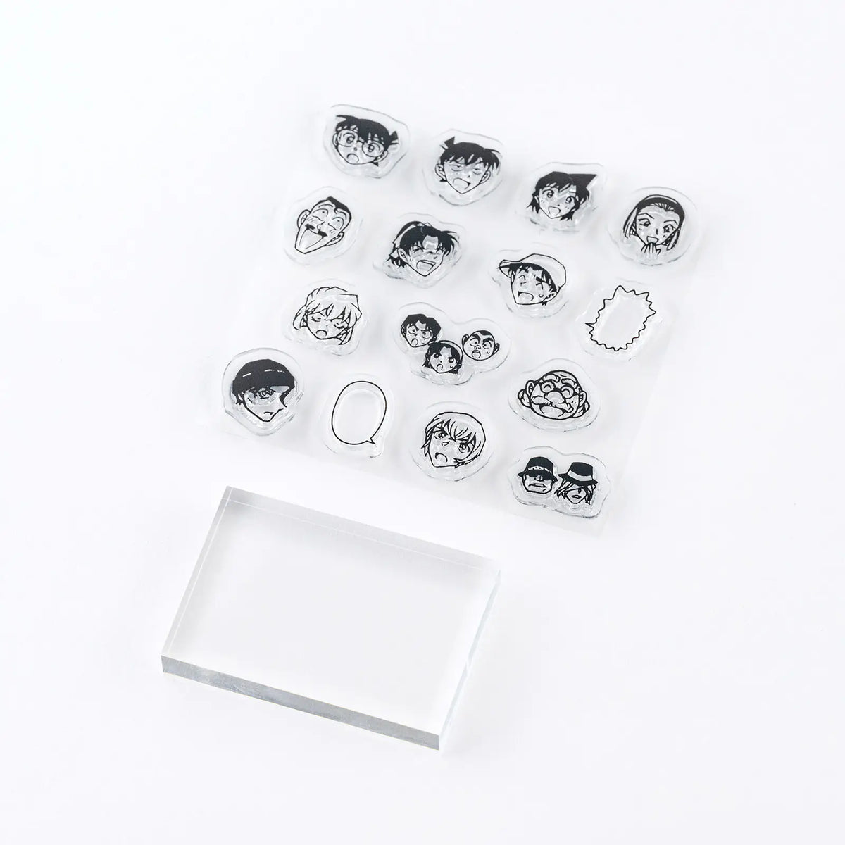 Hobonichi Detective Conan Clear Stamp Set 15 Designs