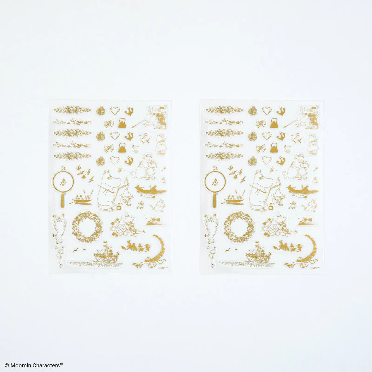 Hobonichi Moomin Gold Foil Clear Stickers Adventure Record