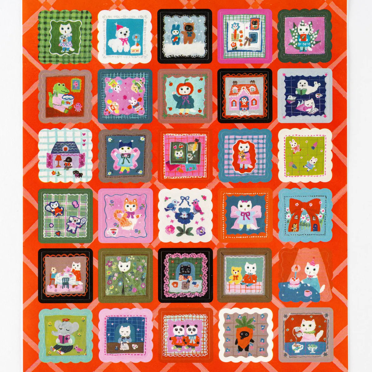 Hobonichi Yumi Kitagishi White Cat's Everyday Life Sticker Sheet
