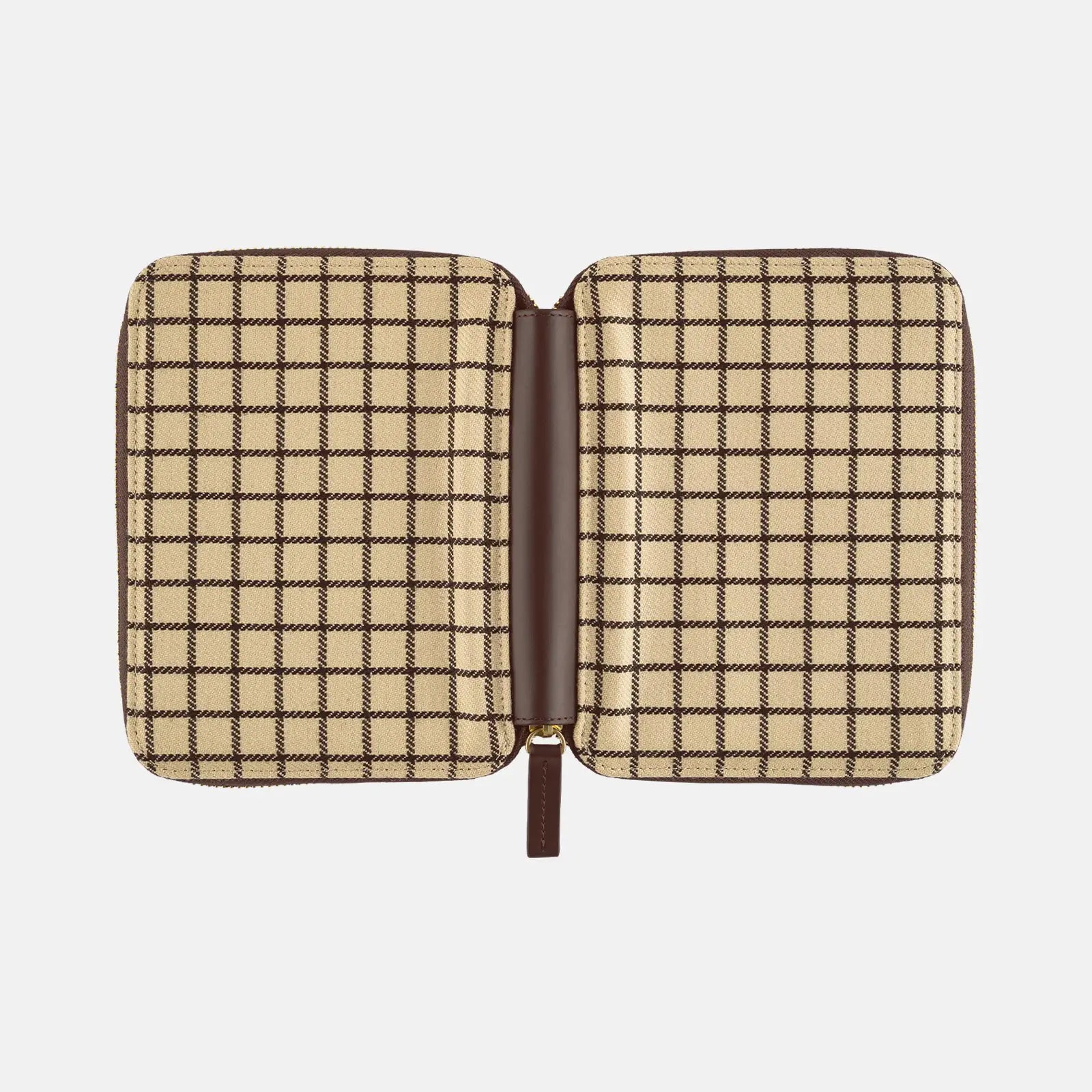 Hobonichi Techo Taito Zip Cafe au Lait Check Planner Cover 2027