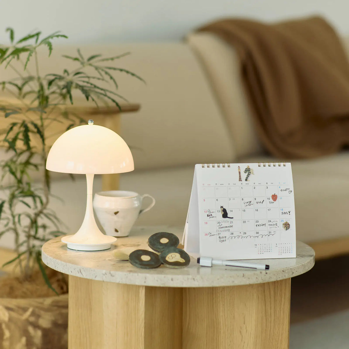 Hobonichi Whiteboard Calendar 2027 with File Pocket and Message Board