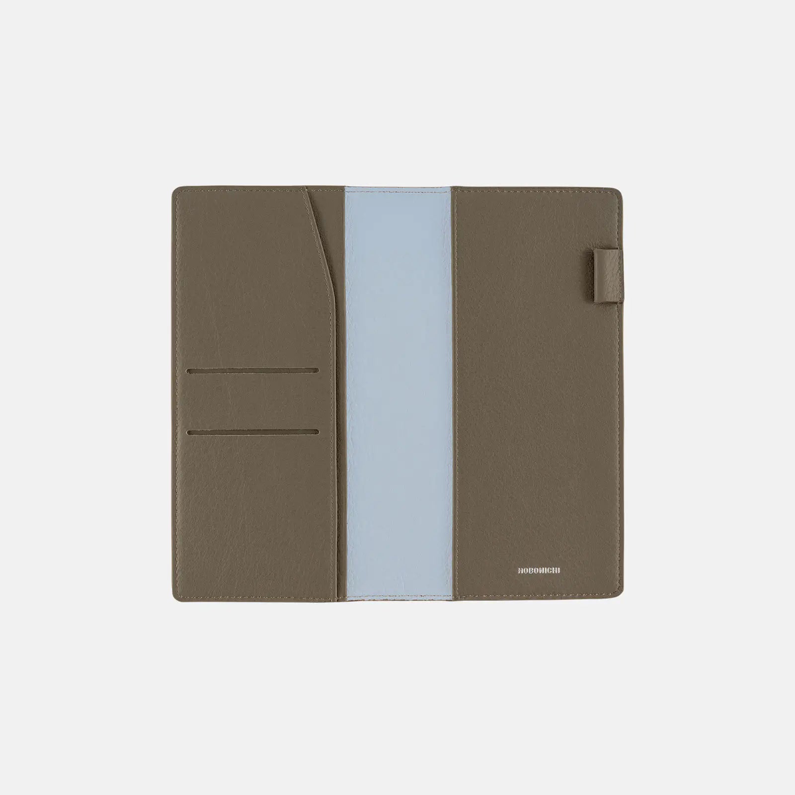 Hobonichi Techo 2027 Tight Gray & Light Blue Leather Weeks Planner Cover