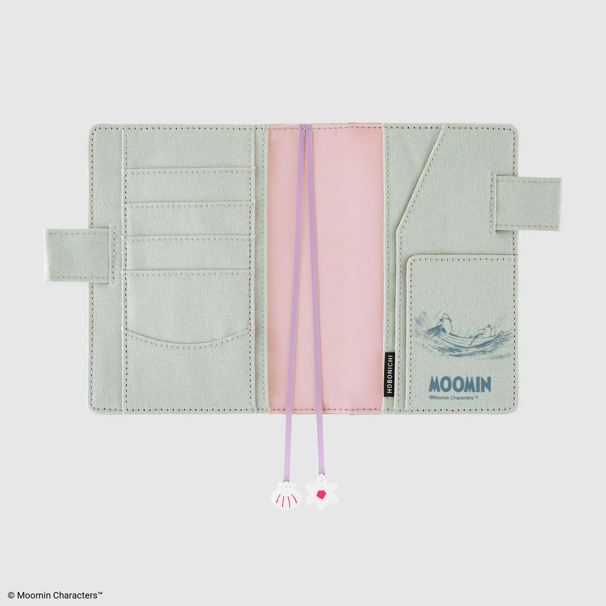 Hobonichi Techo 2027 Moomin My Garden Pale Mint A6 Planner Cover