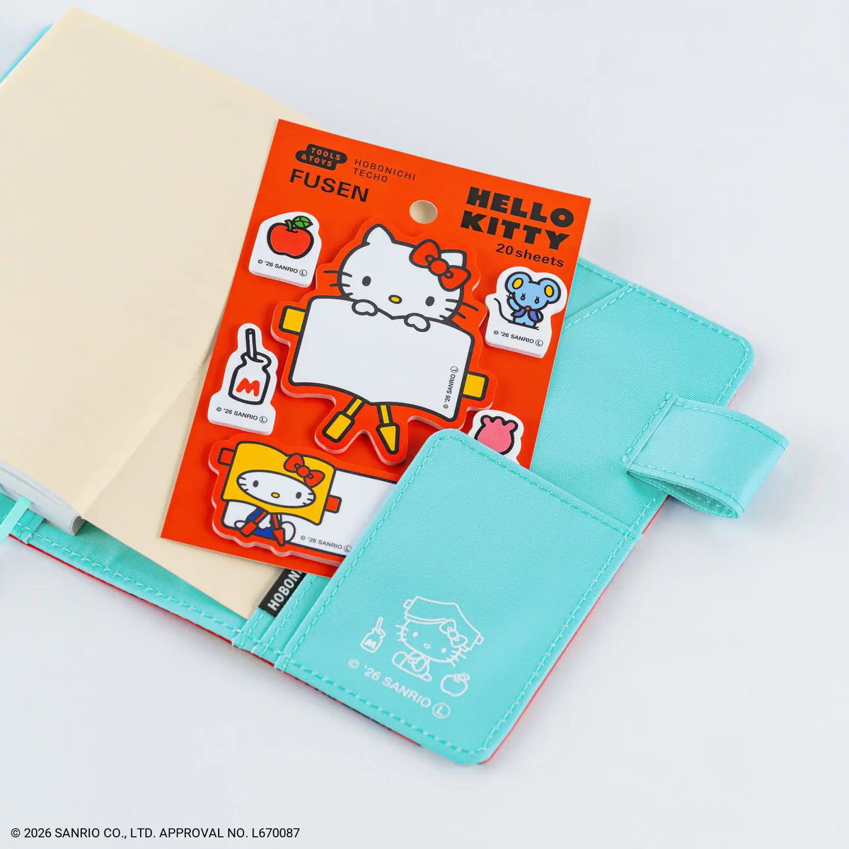 Hobonichi Techo 2027 Hello Kitty Sticky Notes Set 6 Designs