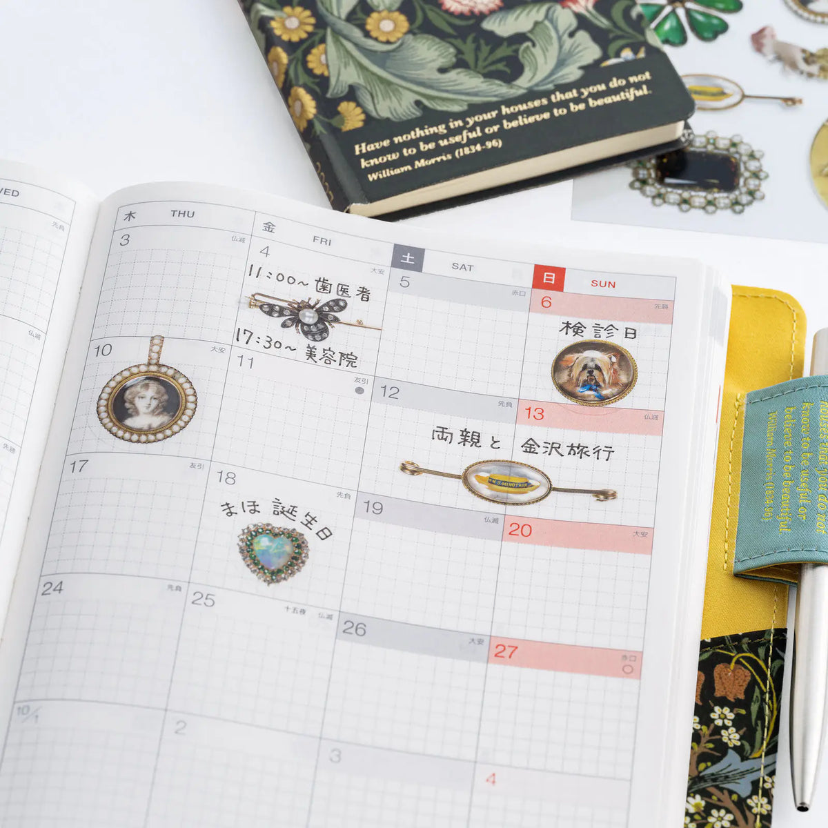 Hobonichi V&A Nearly Life Size Jewelry Stickers