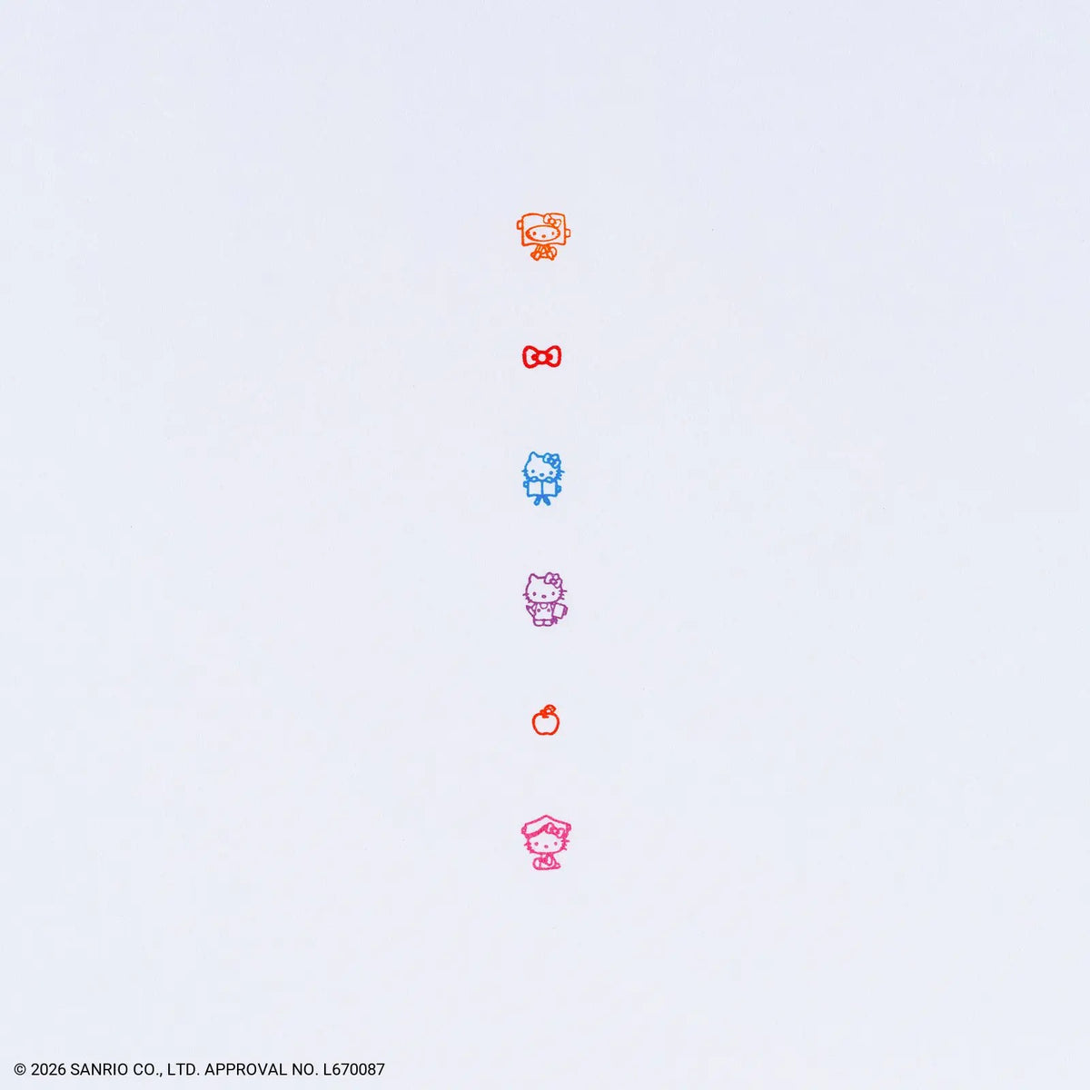 Hobonichi Techo 2027 Hello Kitty Pochitto6 6-Design Self-Inking Stamp Set