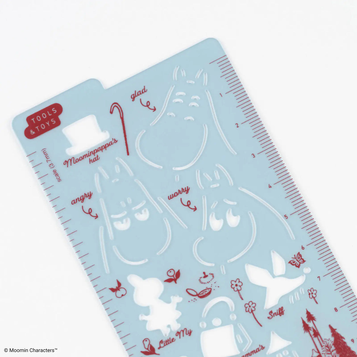 Moomin Hobonichi Template Stencil Ruler 10 cm