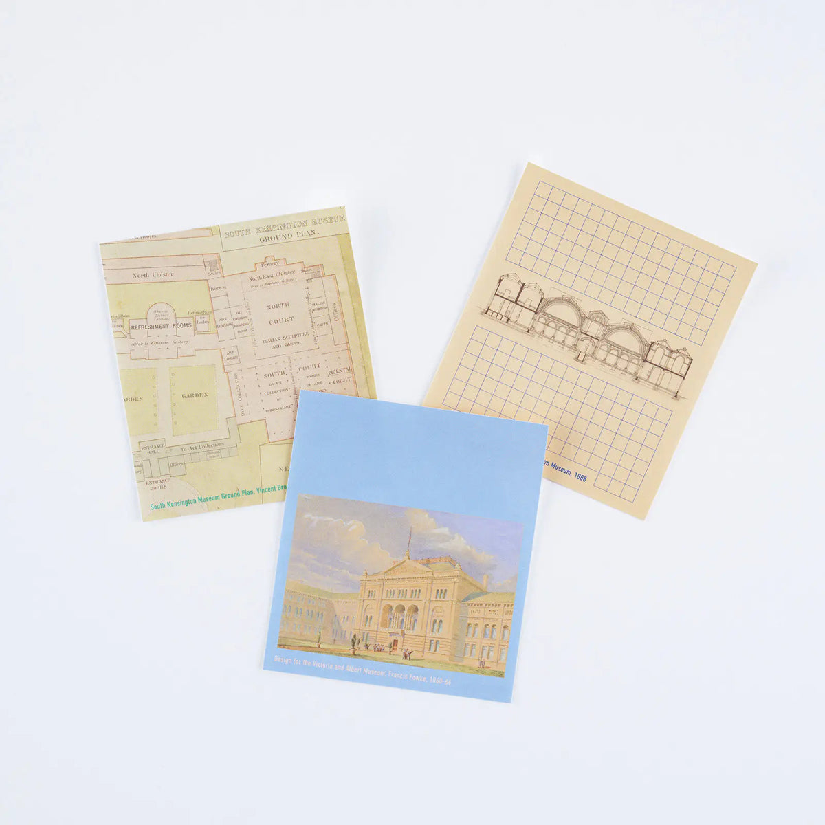 Hobonichi V&A South Kensington Museum Sticky Notes Set 5 Designs