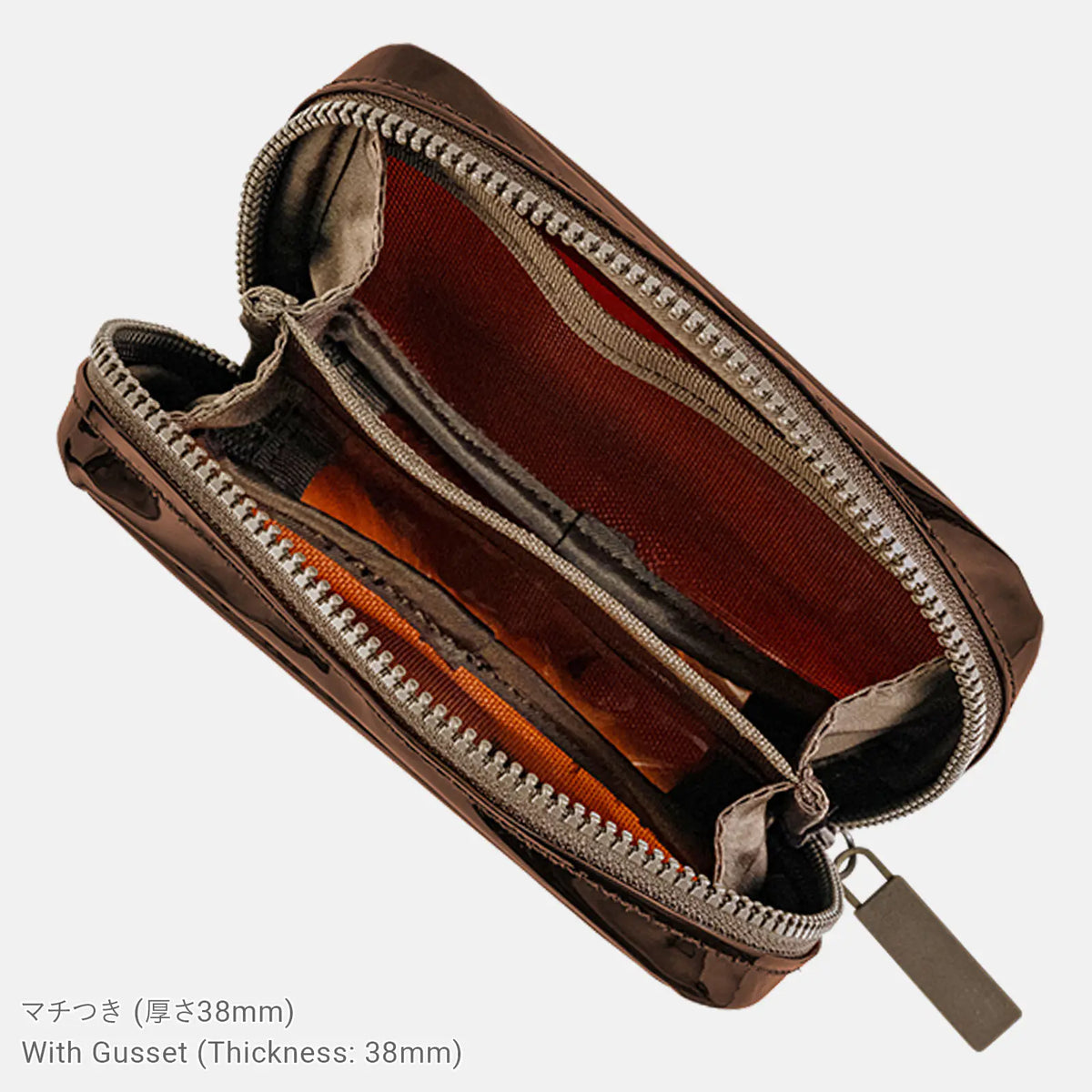 Hobonichi Drawer Pouch Pocket – Transparent Brown Mini Organizer Pouch