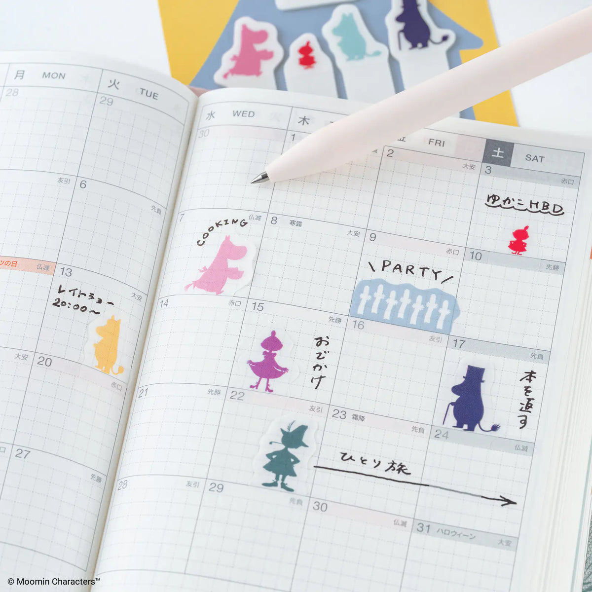 Hobonichi Moomin Index Sticky Notes Moominvalley Characters