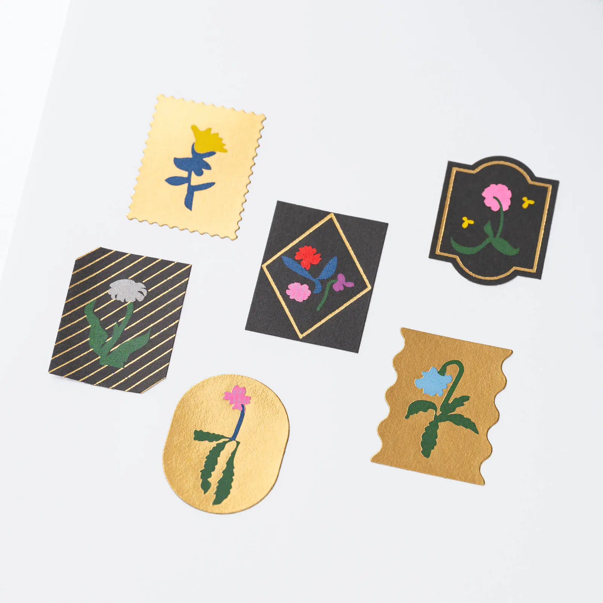 Hobonichi Yoshiro Watanabe Petit Bloom Gold Foil Stickers