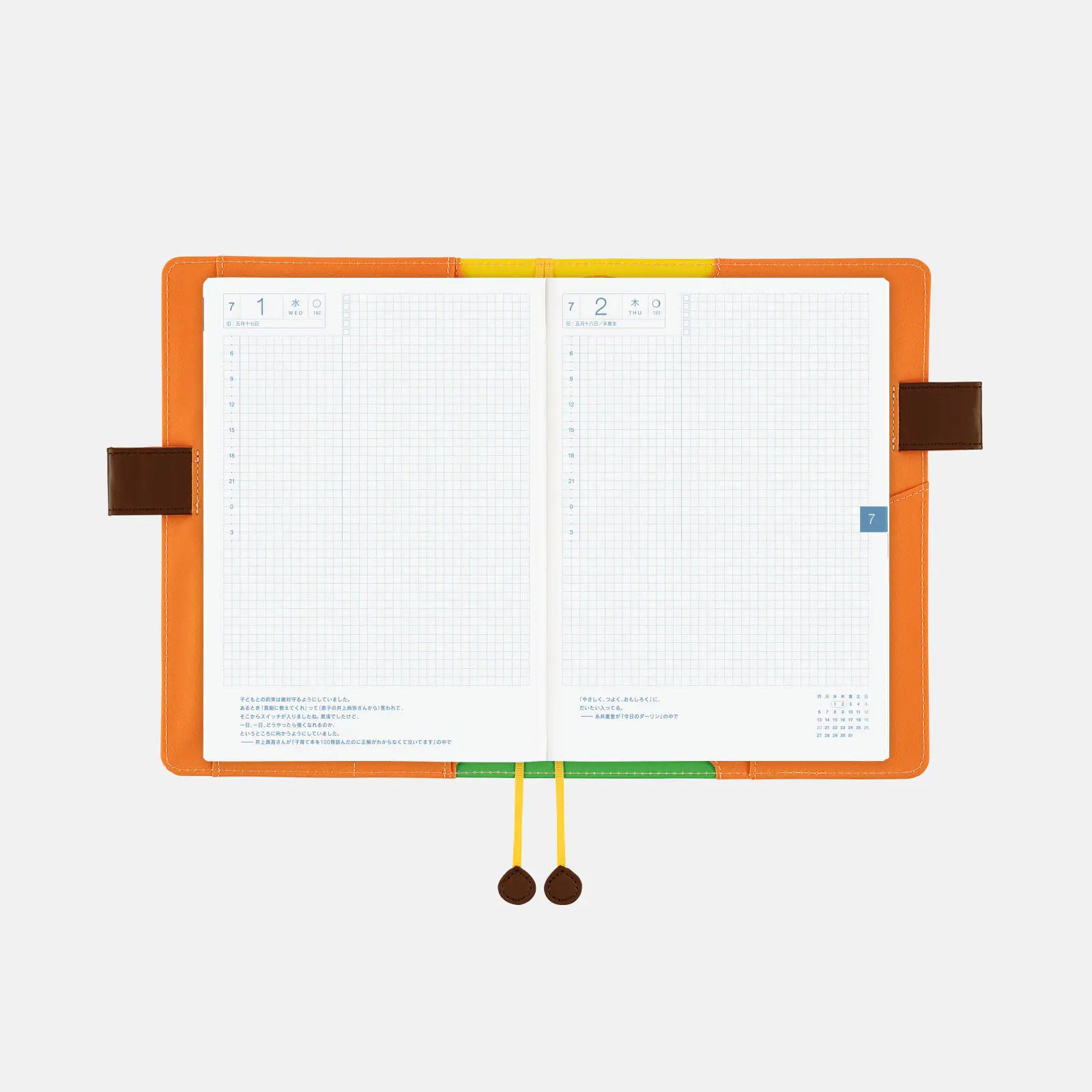 Hobonichi Techo A5 100%ORANGE The Squirrels Go Somewhere Planner Cover 2027