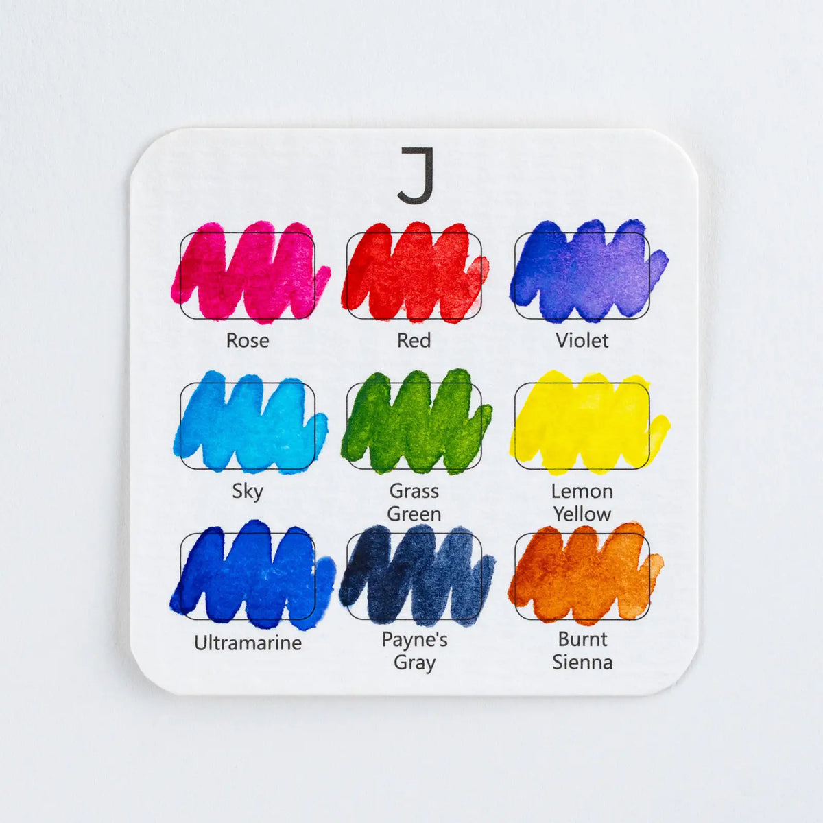 Hobonichi Vic art Aqua Palette Solid Watercolor Set 9 Colors
