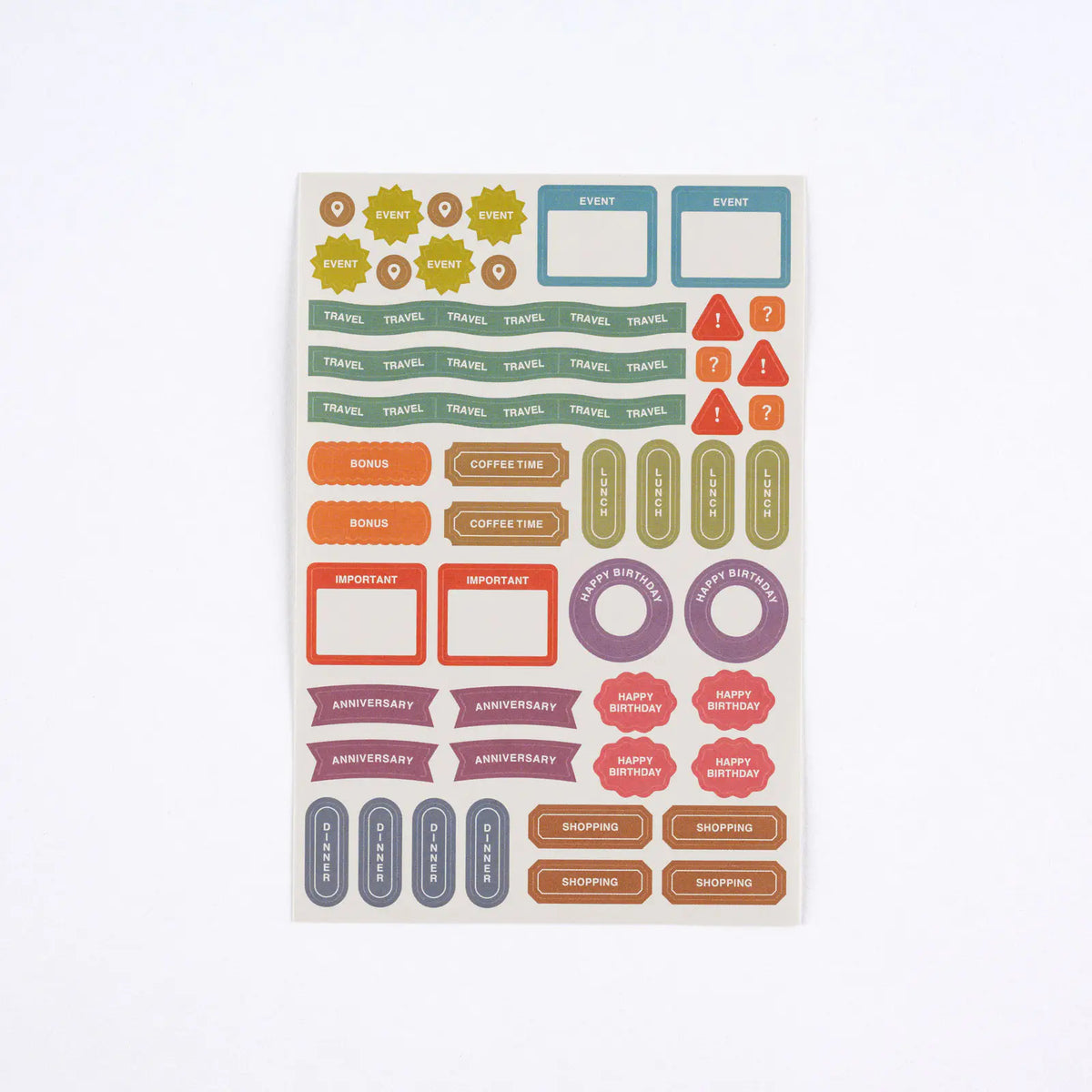 Hobonichi Techo TSUKI no IRO Schedule Sticker Set Planner Stickers 5 Sheets