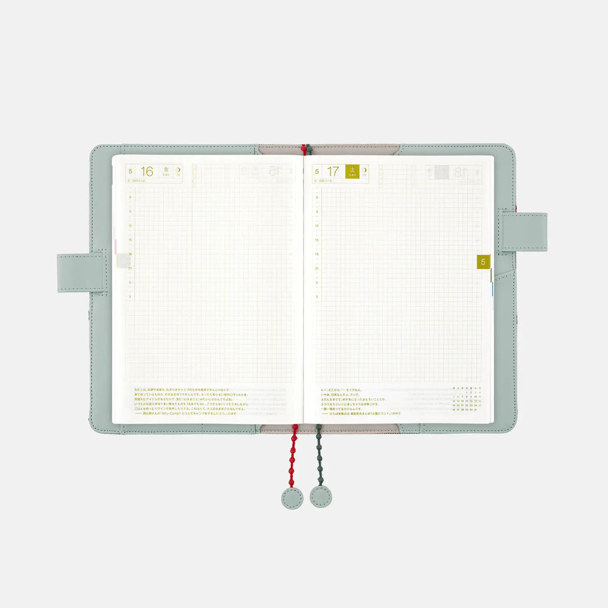 Hobonichi Techo minä perhonen light berry Green Planner Cover 2027