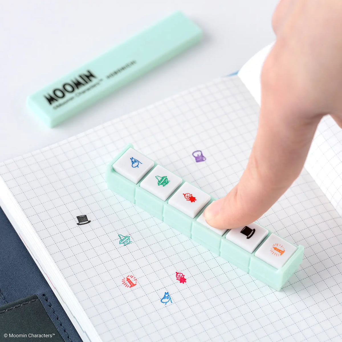 Hobonichi Moomin Pochitto6 Mini Pre-Inked Stamps 6 Icons